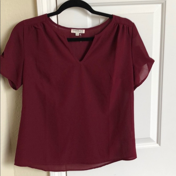 Maroon dress top - Picture 1 of 4